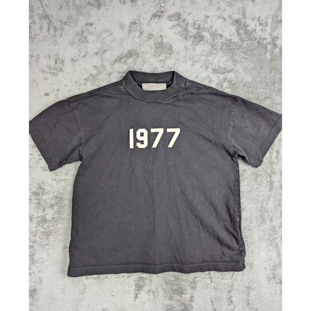 Essential T Shirt Women Size 12 Grey Crew Neck Short Sleeves Pullover